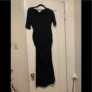 Black motherhood maternity maxi dress